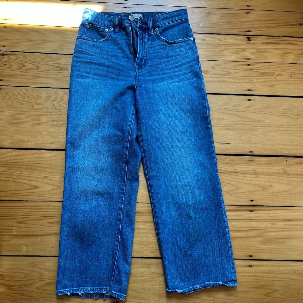 Madewell slim wide-leg crop jeans